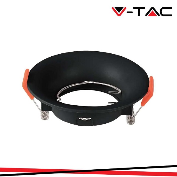 Faretto Incasso Rotondo in Plastica GU10 Nero